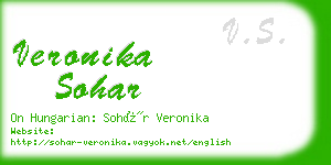 veronika sohar business card